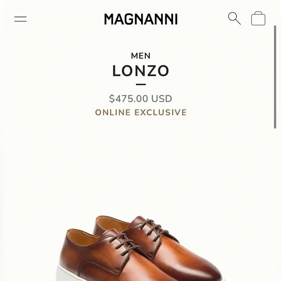 Magnanni Lonzo Hybrid Dress Sneaker in Cognac Size 7.5 - Picture 4 of 10